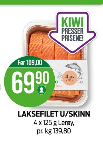 Kiwi Lerøy laksefilet tilbud