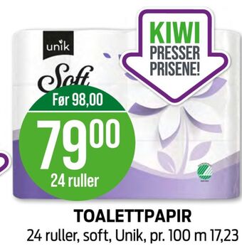 Kiwi Soft toalettpapir tilbud