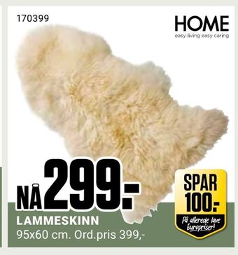 Europris Lammeskinn tilbud