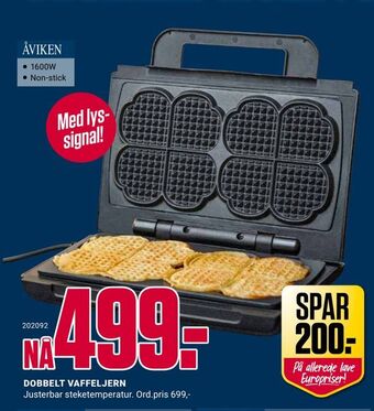Europris Dobbelt vaffeljern tilbud