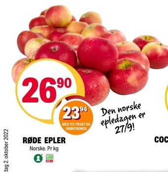 Coop Extra Røde Epler tilbud
