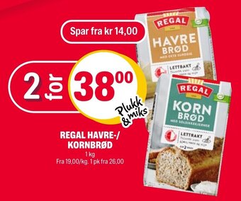 Coop Extra Regal Havre-/ Kornbrød tilbud