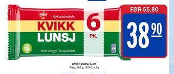 Rema 1000 Kvikk lunsj 6-pk tilbud