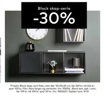 Skeidar Block skap tilbud