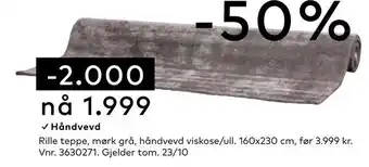 Skeidar Rille teppe tilbud