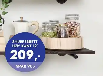 Staples Snurrebrett høy kant 12' tilbud