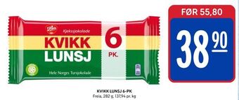 Rema 1000 Kvikk lunsj 6-pk tilbud