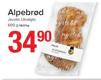 Spar Alpebrød Jacobs tilbud