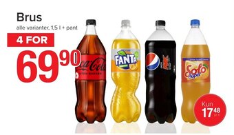 Spar Brus alle varianter 1.5 L tilbud