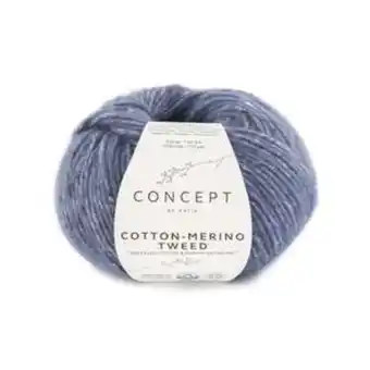 Panduro Garn cotton merino tweed blå 50 gram tilbud
