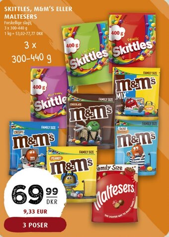 Scandinavian Park Skittles, M&M's Eller Maltesers tilbud