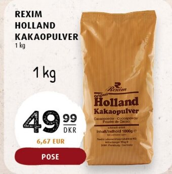Scandinavian Park Rexim Holland Kakaopulver tilbud