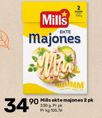 Matkroken Mills ekte majones 2 pk tilbud