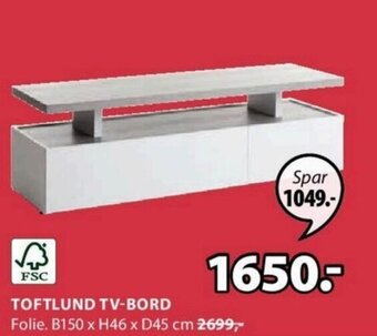 JYSK Toftlund TV-Bord tilbud