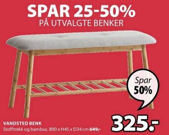 JYSK Vandsted Benk tilbud
