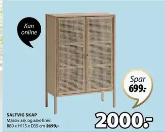 JYSK Saltvig Skap tilbud