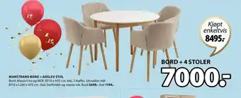 JYSK Marstand Bord + Adslev Stol tilbud