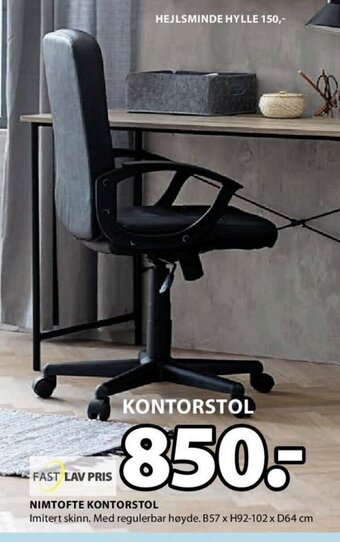 JYSK Nimtofte Kontorstol tilbud