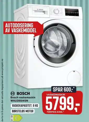 Skousen Bosch vaskemaskin wau28si4sn tilbud