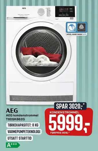 Skousen Aeg kondenstrommel t8dsk862g tilbud
