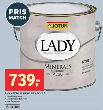 Montér Lady Minerals Kalkmaling A-Base 2.7 L tilbud