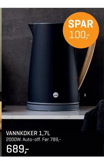 Jernia Vannkoker 1,7l tilbud