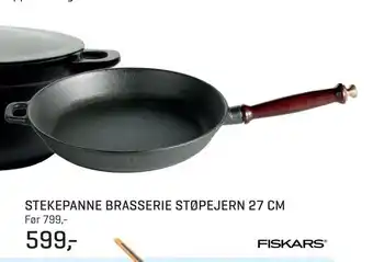 Jernia Stekepanne brasserie støpejern 27 cm tilbud