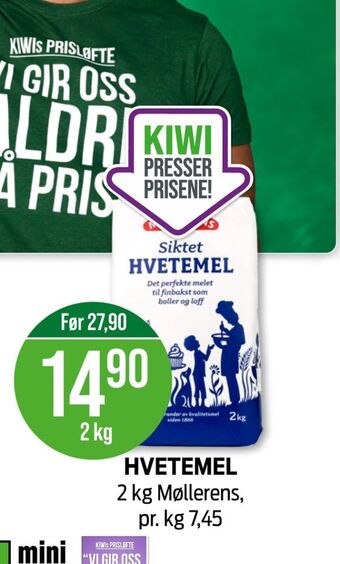 Kiwi Møllerens hvetemel tilbud