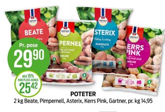 Kiwi Gartner poteter tilbud