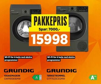 POWER Vaskemaskin + tørketrommel tilbud