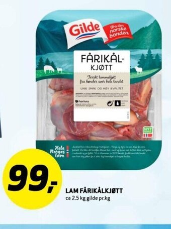 Bunnpris Lam Fårikålkjøtt tilbud