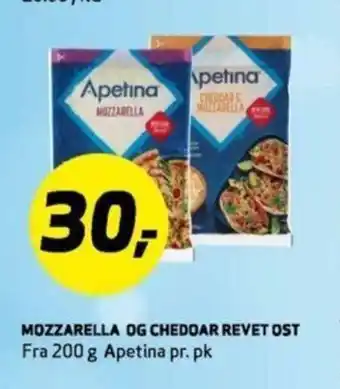 Bunnpris Mozzarella og Chedoar Revet Ost tilbud