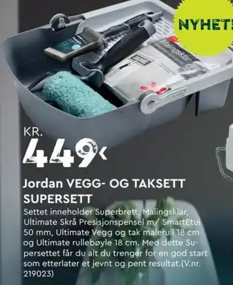 Mekk Jordan Vegg-og Taksett Supersett tilbud