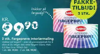 Mekk 2 stk. Fargeprøve Interiørmaling tilbud