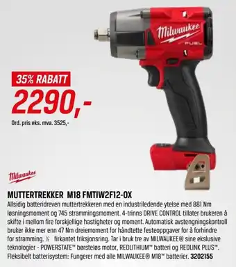Tools Muttertrekker M18 FMTIW2F12-0X tilbud