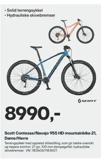 XXL Sport Scott Contessa/ Navajo 955 HD mountainbike 21, Dame/ Herre tilbud