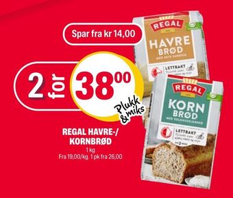 Coop Extra Regal havre-/ kornbrød tilbud