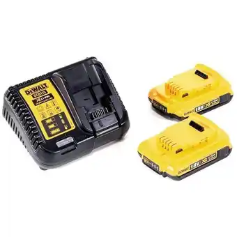 Megaflis Dewalt lader og batteri 18v 2x2,0ah batteri tilbud