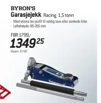 Thansen Garasjejekk racing 1,5 tonn tilbud