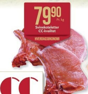 CC Mat Svinekoteletter CC-Kvalitet tilbud