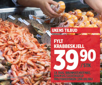Meny Fylt Krabbeskjell tilbud