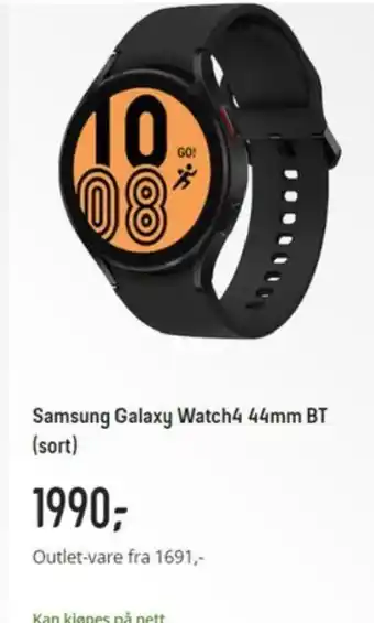 Elkjøp Samsung Galaxy Watch 4 44mm BT (Sort) tilbud