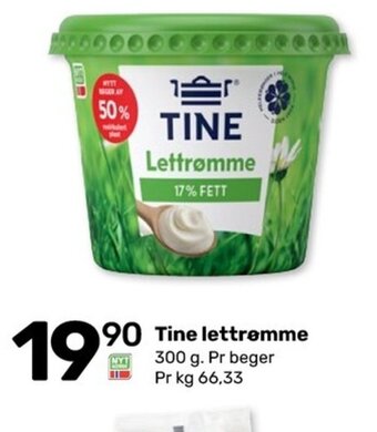 Coop Marked Tine Lettrømme tilbud