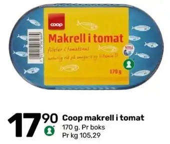 Coop Marked Coop Makrell i Tomat tilbud