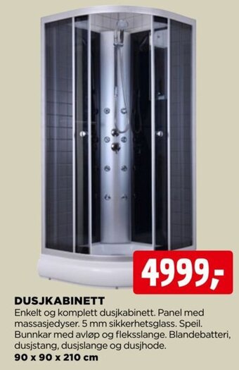 jem & fix Dusjkabinett tilbud
