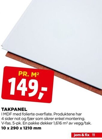 jem & fix Takpanel tilbud