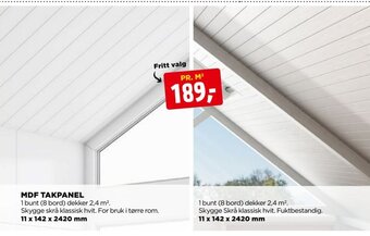 jem & fix MDF Takpanel tilbud