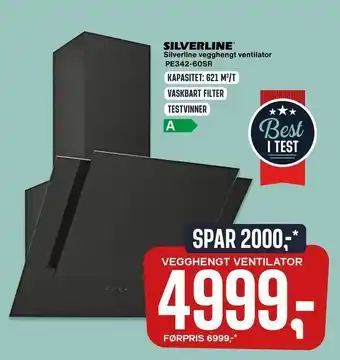 Skousen Silverline vegghengt ventilator pe342-60sr tilbud