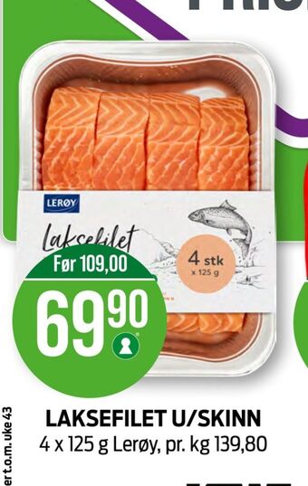 Kiwi Lerøy laksefilet tilbud
