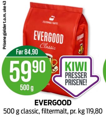 Kiwi Classic kaffe formalet tilbud